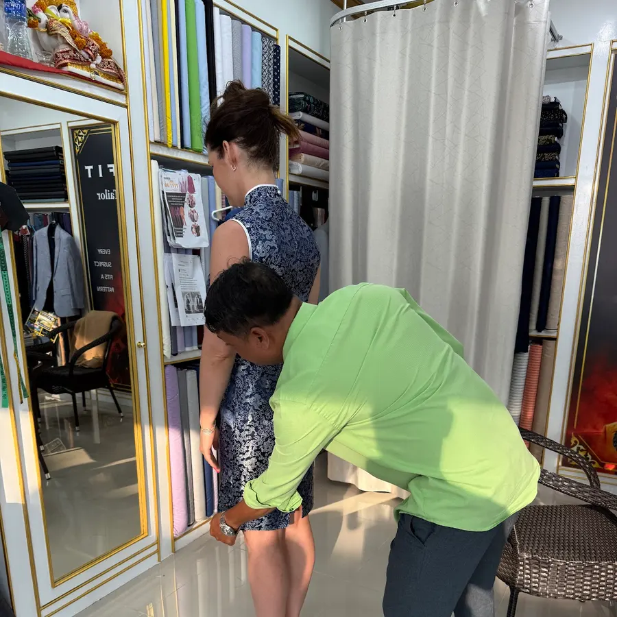 Custom tailoring made for Szabina Zseli at The Outfit, Bangtao Phuket